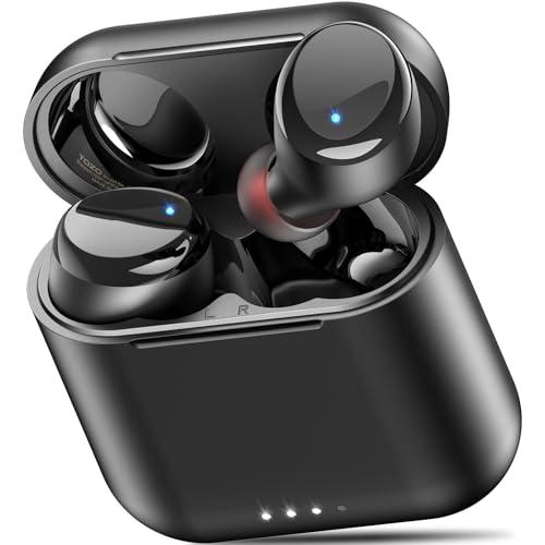 TOZO T6 Wireless Earbuds, Bluetooth Ear Buds, Stereo Sound in Ear Headphones, 50 Hours Playtime, AI Clear Call, Wireless Charging Case, APP Customizable EQs, IPX8 Waterproof Earphones