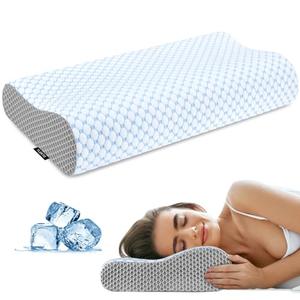 Cervical Pillow for Neck Pain Relief, Contour Memory Foam Pillows for Sleeping, Odorless Ergonomic Pillow Adjustable Orthopedic Cooling Pillow Bed Pillow Neck Support for Side Back Stomach Sleepers