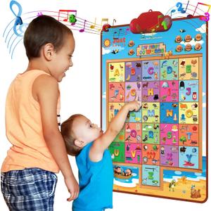 Just Smarty Interactive First 100 Words Learning Toys for 2 Year Olds | Educational First Words Alphabet Poster for Children | Learning Words for Toddlers ABC Chart | Alphabet Learning Toys for Kids