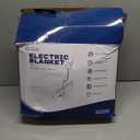 Electric Blanket Heated Queen Blanket, Super Soft Flannel & Sherpa Electric Queen Blanket with 6 Fast Heating Levels, 10 Hours Auto Off & OverHeat Protection, Machine Washable, 84'' X 90'', Navy Blue