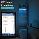 Qualirey 1 Pack UV Lamp Ozone Free, 253.7nm Wavelength UVC Germicidal Lamp 110V with ON/Off Switch Cord, Plug, Connector and Screw Tools for Closet/Cabinet/Bathroom (6w)