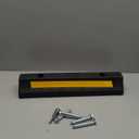 4 Pack Garage Parking Aid, 16.9'' Parking Stopper for Garage, Car Truck Curb Floor Parking Lot Wheel Tire Stops Bumpers with Reflective Yellow, Parking Gadgets Protects Garage Walls and Car