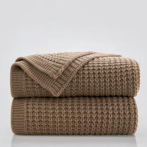 Douceur Light Brown Throw Blanket for Couch, Soft Chunky Cable Knit Throw Blanket, Classic Fisherman's Rib Stitch Pattern Throw for Living Room Gift, 60"X80"
