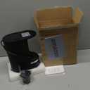 Single Serve Coffee Maker for K-Cup and Ground Coffee, Fast Brew, 6-12 oz Brew Sizes One Cup Coffee Machine Fits 5.5" Mugs, One-Button Small Coffee Maker with Descaling Reminder,Black (9.75 Inches)