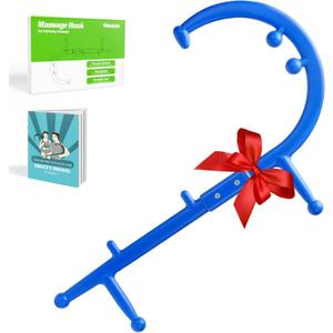 Ergonomic Trigger Point Massage Cane  Lightweight Self-Massage Hook for Back, Neck, Shoulder & Full-Body Relief  Portable Deep Tissue Therapy Cane, BPA-Free, Ideal Gift for Women & Men (Blue) (1 Count (Pack of 1))