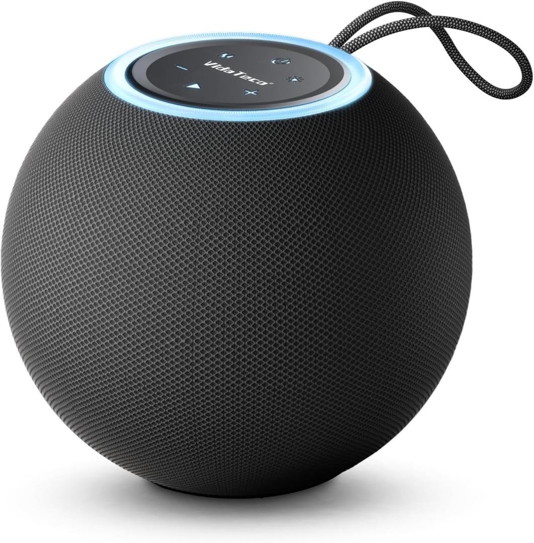 VidaTeco 30W Wireless Bluetooth Speaker with 360 Stereo Deep Bass, IPX5 Waterproof Outdoor Bluetooth Speaker, 14H Playtime, TWS Pairing for Home, Pool, Beach, Camping (Black)