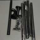 Curtain Rods for Windows 48 to 84, 1 Inch Industrial Wrap Around Curtain Rod, Indoor/Outdoor Room Divider Adjustable Drapery Pole, 48"-86", Grey