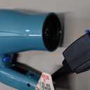 Conair Cord-Keeper Dryer with Folding Handle and Retractable Cord, 1875W Travel Hair Dryer, Ionic Technology, Teal (Blue)