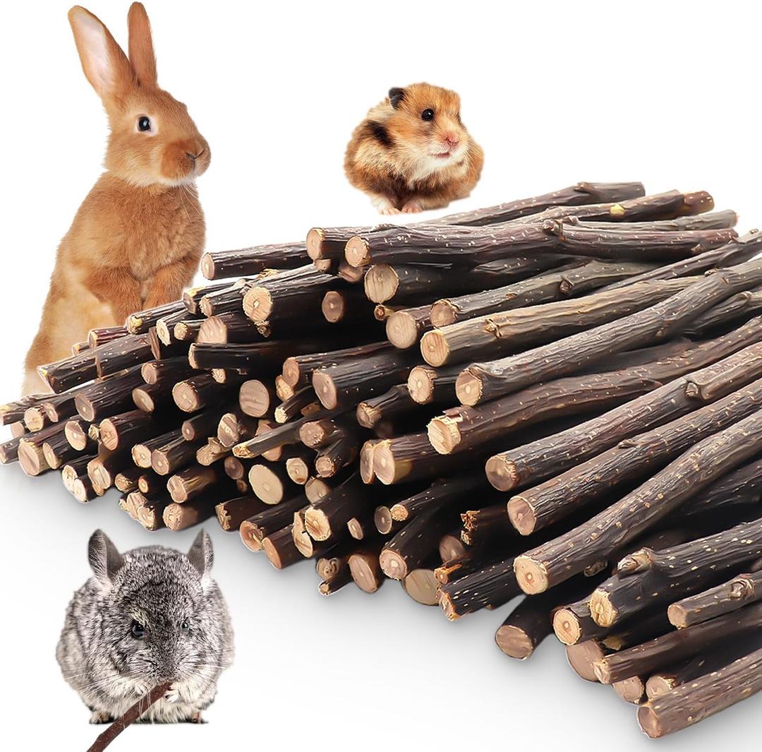 Apple Sticks,Premium Wooden Chew Stick Toys,250g Natural Apple Sticks for Guinea Pigs,Rabbits,Hamsters,Gerbils,Chinchillas and Small Rodents