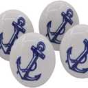 THDC Nautical Drawer Pulls, Drawer Knob, Cabinet Knob, Kitchen Cabinet Pull, Door Knob, Door Pulls (Set of 6) (Anchor with Rope)
