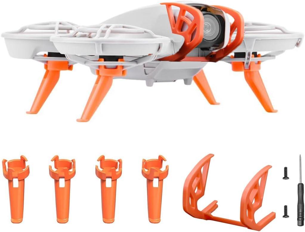 Gimbal Bumper Guard + Height Increasing Tripod for DJI Neo Drone Extension Accessory Kit, Anti-Collision Protect Bar, Landing Gear Increasing Kickstand Protector (Orange)