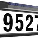 Solar Address Sign, Lighted Address Plaque Outdoor Waterproof, Illuminated Address Numbers, House Numbers for Outside, Black