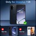 Hensinple Magnetic for OnePlus 15R Case, with OnePlus 15R Screen Protector, [Compatible with MagSafe] Translucent Matte Shockproof Military Grade Protection Cover Phone Case for OnePlus 15R 5G(Black)