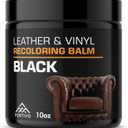 Leather Recoloring Balm, Color Restorer for Couches and Car Seats, Leather Scratch Remover and Dye, 10 oz (Black)