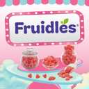 2 x Fruidles Half-Pound Cherry Hearts Sanded Gummi Jelly, Delicious Gummy Candy, Fun and Festive Holiday Snacking, Party Favor, 5g-Candies, Approx 30 Pcs