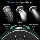 SR SUN RISE High Pressure Filtered Shower Head with Filters, 8-Inch Fixed Showerhead with 2 Quick- Change Shower Filter Replacement Cartridges, 18-stage Hard Water Softner Removes Chlorine, Chrome