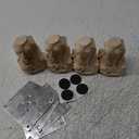 Wooden Furniture Legs with Mounting Plates Screws Set of 4 4 Inch Solid Wood Unfinished Rose European Style Replacement Furniture Feet for Couch Cabinet Sofa Ottoman TV Stand Home DIY Projects (4inch)