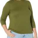 Velvet by Graham & Spencer Women's Quinny Sueded Jersey Crewneck Tee, S