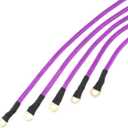 5 Point Car Universal Earth Ground Cables Grounding Wire System Kit High Performance Improve Power for Car Truck, Purple