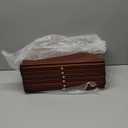 MEEDEN 6-drawer Wood Artist Supply Storage Box, Portable Beechwood Multifunctional Pencil Brush Organizer Wood Box with Drawer&Compartments for Pastels, Pencils, Pens, Makeup Brushes(Deep Walnut)