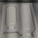 Large Modern Ceramic Vase Set, White Ribbed Matte Design, 10 Inch Tall, 4 Inch Width, 3-Piece Decorative Vases for Home, Living Room, Office (XL Matte Glaze White)