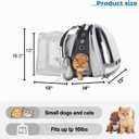 Lollimeow Expandable Cat Backpack Carrier for Large Cats & Small Dogs - Airline Approved Pet Bubble Backpack with Dual-Side Expansion, Perfect for Travel, Hiking & Outdoor Adventures, Up to 16lbs