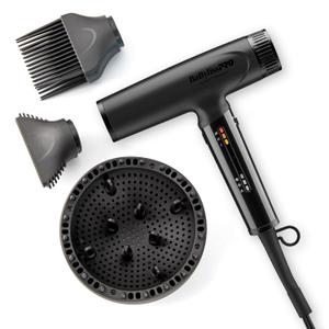 BaBylissPRO Nano Titanium Professional Nano Light Ionic Dual-Voltage Lightweight Hair Dryer (Black)