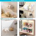 6-Pack Small Clear Storage Baskets, Adhesive Spice Rack Wall Mount for Countertop/Cabinet/Bathroom, Plastic Storage Bins Kitchen Wall Organizer and Storage Shelves, Spice Organizer