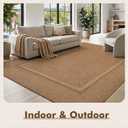 MontVoo-Outdoor Rug-Patio Rug 9x12 ft Polypropylene Indoor Outdoor Rugs Outdoor Carpet for Patio Deck Balcony Porch, Textured Weave, Durable for High Traffic, Fade-Resistant, Modern Neutral Brown