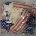 Gemscream 12 Pcs 4th of July Vintage Fabric Hanging Ornaments Patriotic Stuffed Star 250th Anniversary Red Blue White Star American Flag Memorial Day Decorations Independence Day Bowl Filler DIY Craft