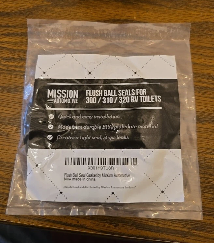 Mission Automotive Toilet Flush Ball Seal For RV 300 310 320 Series