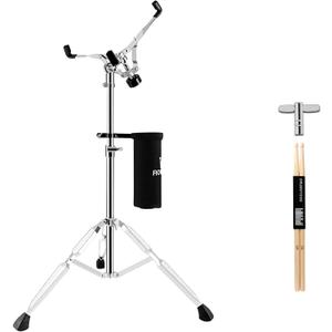 ROWELL Snare Drum Stand Snare Stand with Drum Sticks Double Braced Snare Stand Fit for 10 to 14 Inch Snare Drum and Practice Pad,Standing Snare Drum Stand Adjustable 40.5 Inches for Drum Beginners