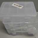 4 Pack 8 Grids Bead Organizer and Storage, Clear Plastic Storage Containers with Removable Dividers and Labels Small Tackle Box Organizer for Jewelry Crafts Electronics Small Parts