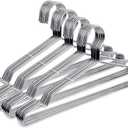 Fayleeko Heavy Duty Stainless Steel Coat Hangers - 40 Pack of 17.7 Inch Ultra Thin, Space Saving Clothes Hangers (Silver)