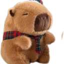 Capybara Plush Toy, 8inch Capybara Stuffed Animal Birthday Gifts for Kids Girl Friends (Bow Tie)