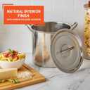 IMUSA 16Qt Stainless Steel Stock Pot with Lid, Large Cooking Pot for Soups, Boiling Seafood, Pasta, Stews, and Family Meals
