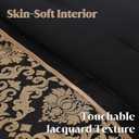 CozyDH Black Gold Comforter Set King, 7 Piece Luxury Jacquard Bed in a Bag