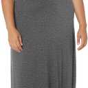 Amazon Essentials Women's Tank Maxi Dress (Medium, Charcoal Heather)