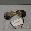 Halloween Mouse Ear Hair Bow Headband with Web, Masquerade Party Headwear for Women Girls