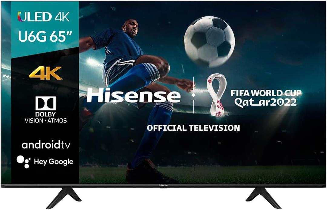 Hisense ULED 4K Premium 65U6G Quantum Dot QLED Series 65-Inch Android 4K Smart TV with Alexa Compatibility, 600-nit HDR10+, Dolby Vision & Atmos, Voice Remote (2021 Model)