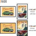 upsimples 16x24 Picture Frame, Display Pictures 14x20 with Mat or 16 x 24 Without, Wall Hanging Poster Frames, Black, 1 Pack