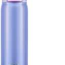 Ello Pop & Fill 18oz Stainless Steel Kids Water Bottle with Quick Fill Lid | Vacuum Insulated BPA Free Bottle with Leak Proof Straw and Chug Lid, Dishwasher Safe, Gift For Kids Teens, Purple Holo
