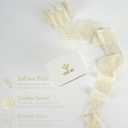 MEEDEE Ivory Velvet Ribbon 2 Inch Frayed Edge Silk Ribbons 2 Rolls 4 Yards Crinkle Crushed Ribbons Ivory Ribbon for Christmas Tree, Gift Wrapping, Holiday Decor, Wedding Favors