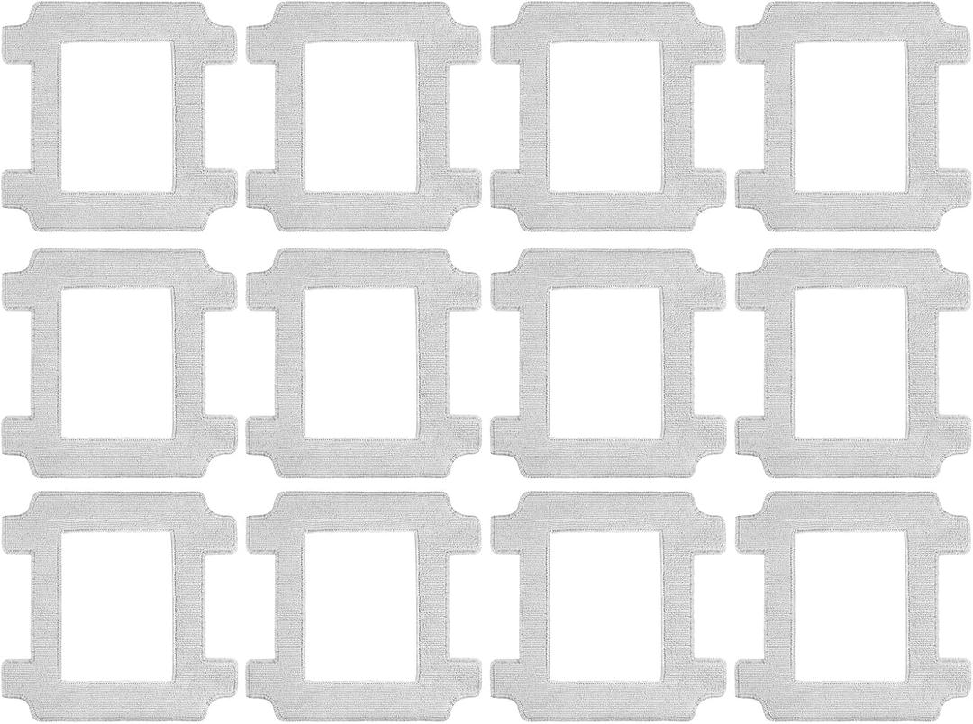 Winbot W2 Pro Replacement Mop Pads - 12 Pcs Washable & Reusable Cleaning Cloths Compatible with Ecovacs Winbot W2 Omni, W1 Pro, W2 Pro Window Vacuum Cleaner Robot