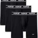Nike Men's All Day Micro Stretch Long Leg Boxer Brief Underwear (3-Pack) (Medium, Black/Black/Black)