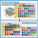 3 x 72 Colors Large Block Watercolor Paint Set for Watercolors Workbook, Portable Water Colors Paint Kit with 2 Paintbrushes 1 Waterbrush for Painting Beginners & Professional Amateur (72 Colors), 72 Count