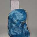 BERON 14 Inches Blue Wig Short Curly Wig with Bangs Women Charming Wigs Sky Blue Synthetic Wigs with Hairnet