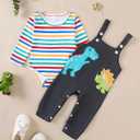Baby Boy Clothes Fall Winter Newborn Boy Outfits 0 3 6 9 12 18 24 Months Overalls Infant Baby Boys Clothes (Colorful)