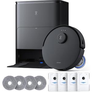 ECOVACS DEEBOT T30S Care Robot Vacuum and Mop, 11000Pa, ZeroTangle Technology, TruEdge Adaptive Edge Mopping, Hot Water Washing, Self-Emptying, Self Refilling, Auto-Mop Lifting, Obstacle Avoidance