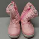 Ahannie Girls Snow Boots Toddler Kids Winter Boots Water Resistant Warm Side Zipper Shoes(Toddler/Little Kid) (Pink-10) (28)